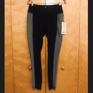 90 Degree black and gray mesh leggings NWT